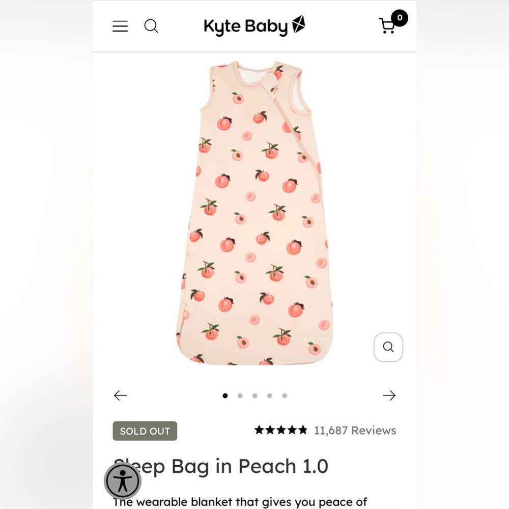 Kyte Baby Sleep Bag in Peach 1.0